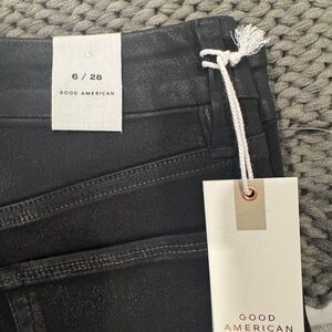 Good American coated skinny jeans